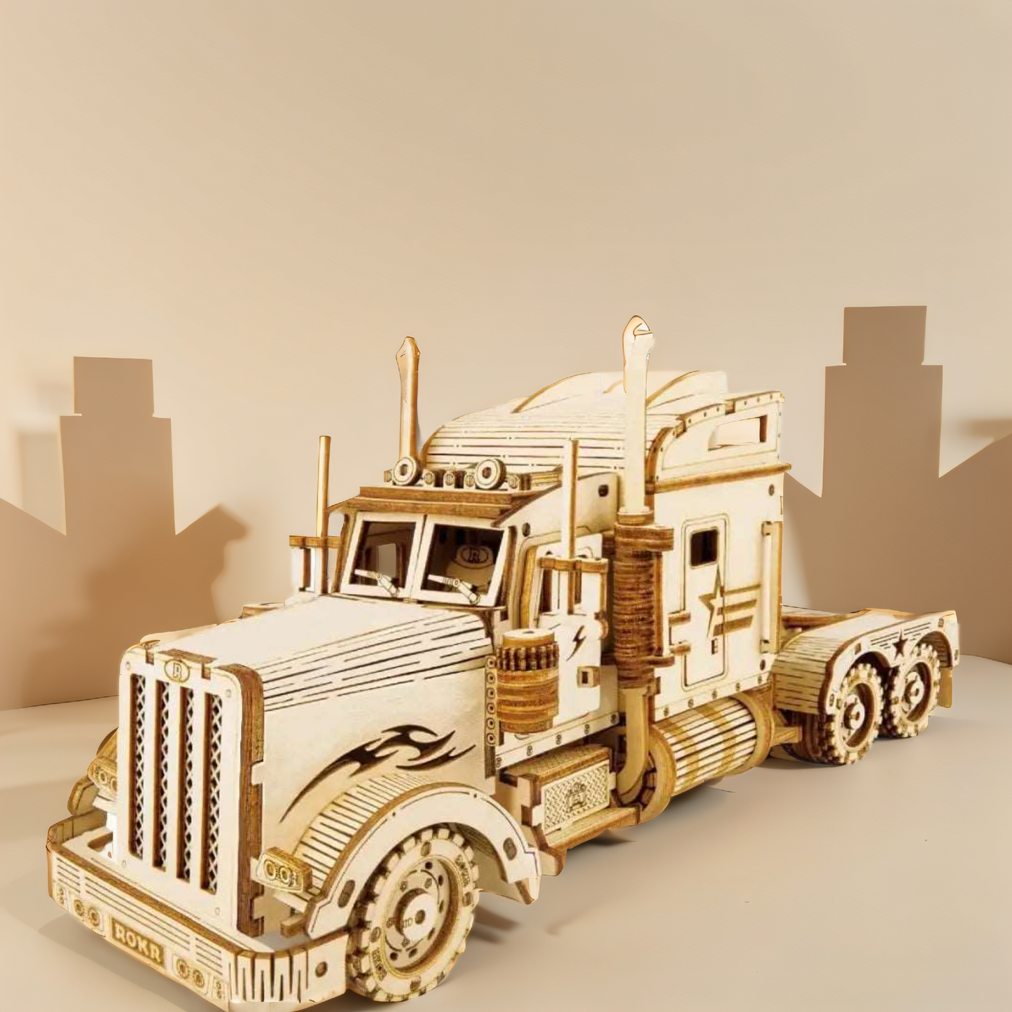 3D Puzzle Auto Spielzeug I 300 Teile Puzzle als Holz I Autopuzzle oder LKW-Puzzle
