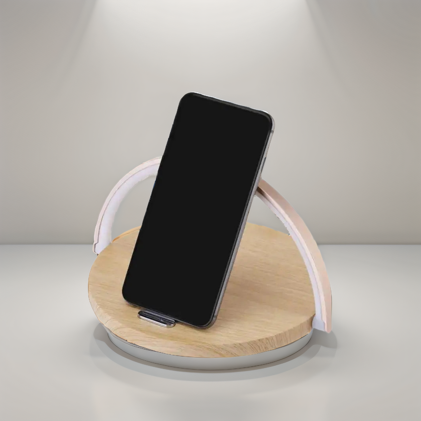 Tischlampe mit kabelloser Handy Ladestation I LED-Lampe Schreibtisch