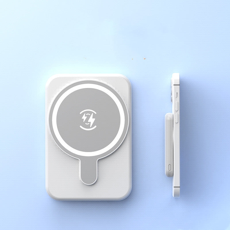 Powerbank iPhone Magnetisch 10000mAh in weiß I Handy kabellos Laden