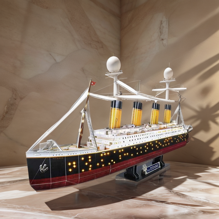 Puzzle 3D Piraten Schiffpuzzle - 366 Teile - Piratenschiff aus Holz