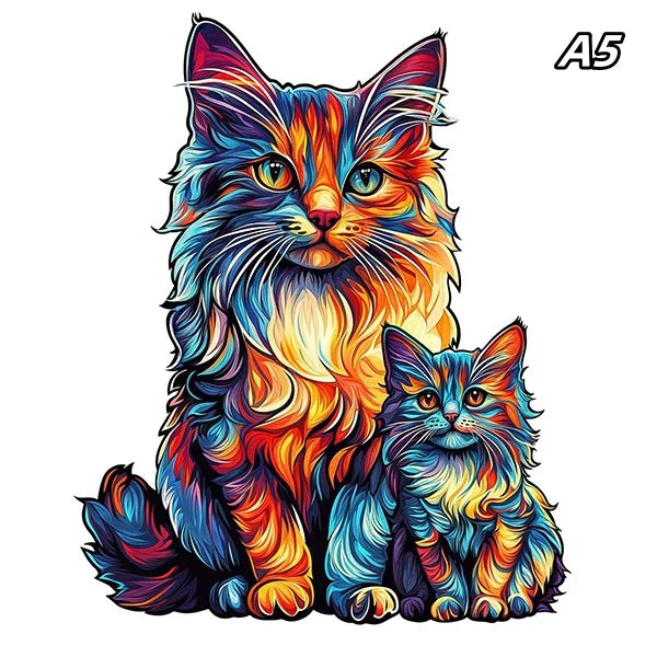 3D Tierpuzzle aus Holz – Tiger & Co. | Holzpuzzle für Kinder & Erwachsene I 200 Puzzleteile