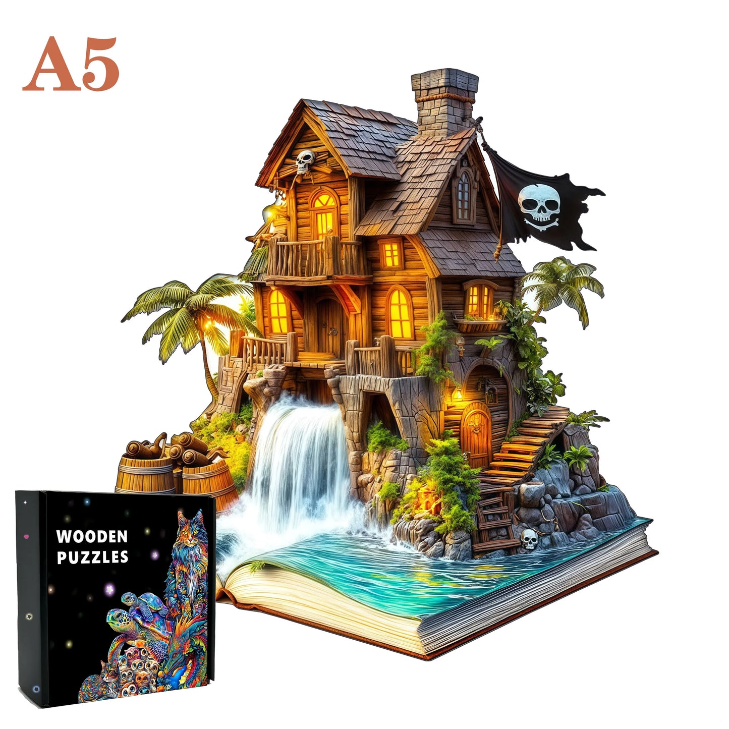 3D Tierpuzzle aus Holz – Tiger & Co. | Holzpuzzle für Kinder & Erwachsene I 200 Puzzleteile