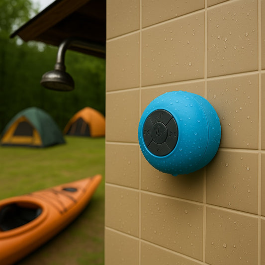 Wasserdichter Bluetooth Lautsprecher Dusche | Kabellos mit Saugnapf & Stereo Sound