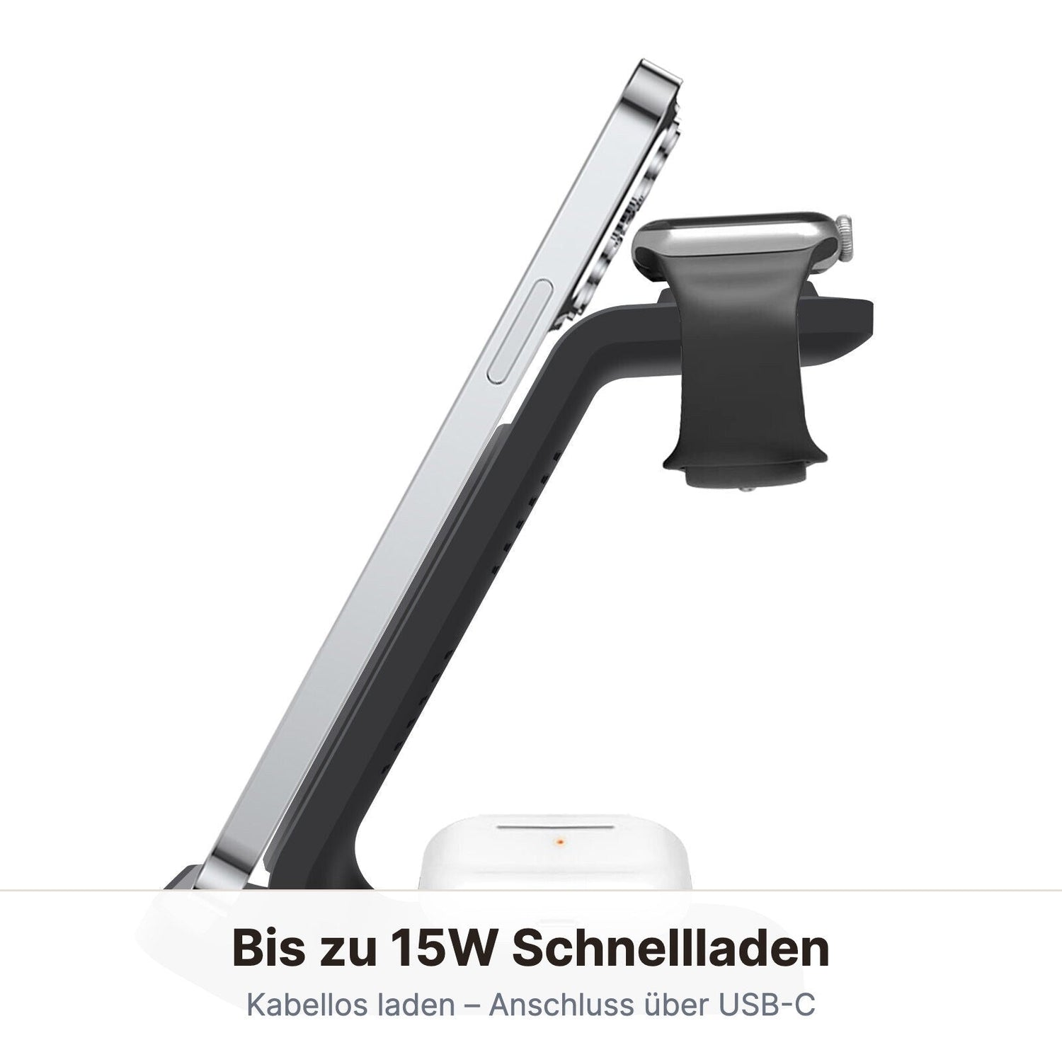Bis zu 15W kabelloses Schnellladen über USB-C