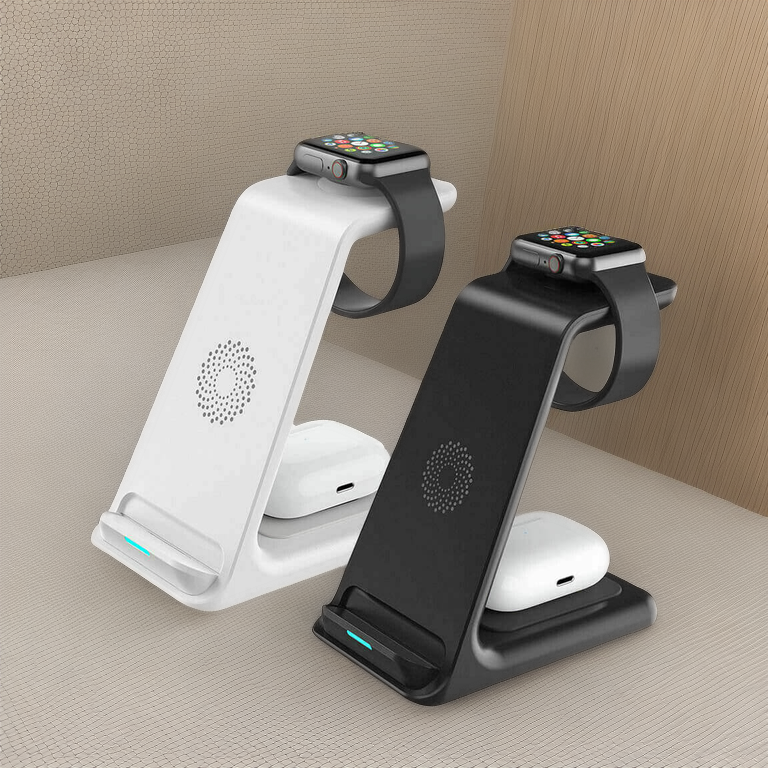 3-in-1 Ladestation Apple kabellos mit schnellem Laden für iPhone, AirPods und Apple Watch