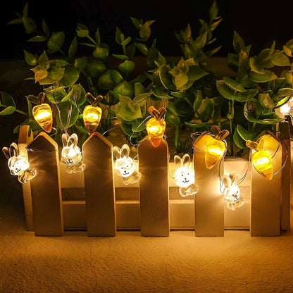 Batteriebetriebene LED-Lichterkette mit einzigartigem Osterlook