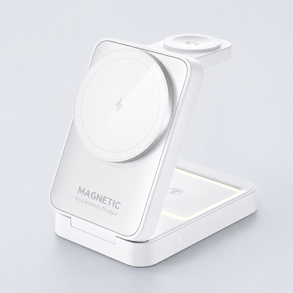 3-in-1 Reiseladegerät für iPhone I Ladegerät iWatch und AirPods Ladestation
