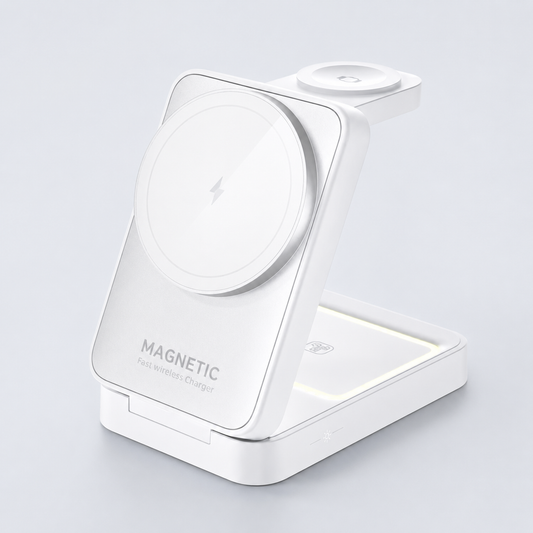 3-in-1 Reiseladegerät für iPhone I Ladegerät iWatch und AirPods Ladestation
