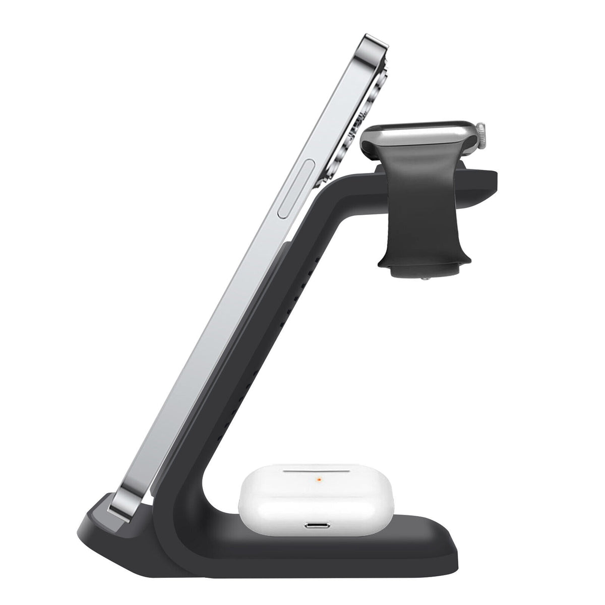 3-in-1 kabellose Ladestation Apple mit Ladeflächen für iPhone, Watch und AirPods