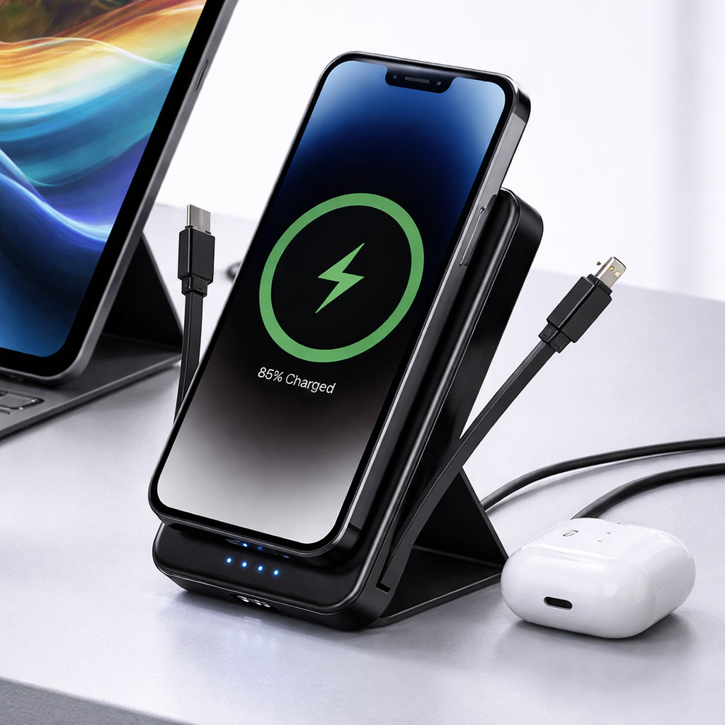 MagSafe Powerbank mit Standfuß am iPhone – freihändig laden und streamen