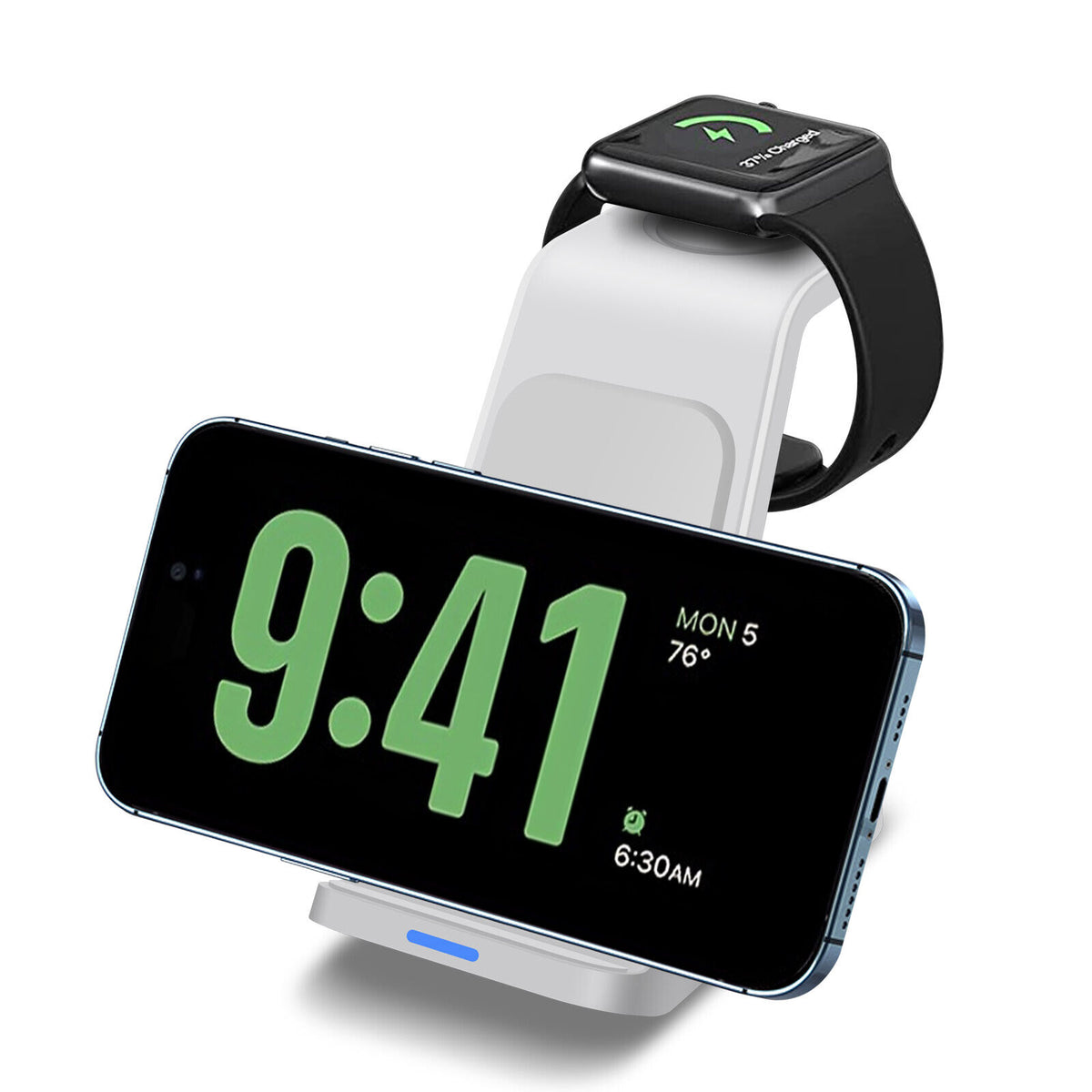 3-in-1 Ladestation Apple kabellos in Schwarz für iPhone, Apple Watch und AirPods