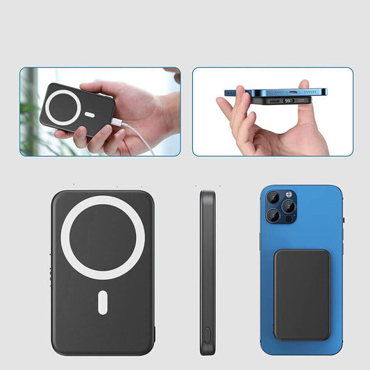 Magnetische iPhone Powerbank 10.000 mAh – kabellos laden unterwegs