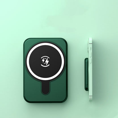 Powerbank iPhone Magnetisch 10000mAh in grün I Handy kabellos Laden