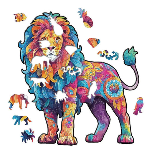 3D Tierpuzzle aus Holz – Tiger & Co. | Holzpuzzle für Kinder & Erwachsene I 200 Puzzleteile