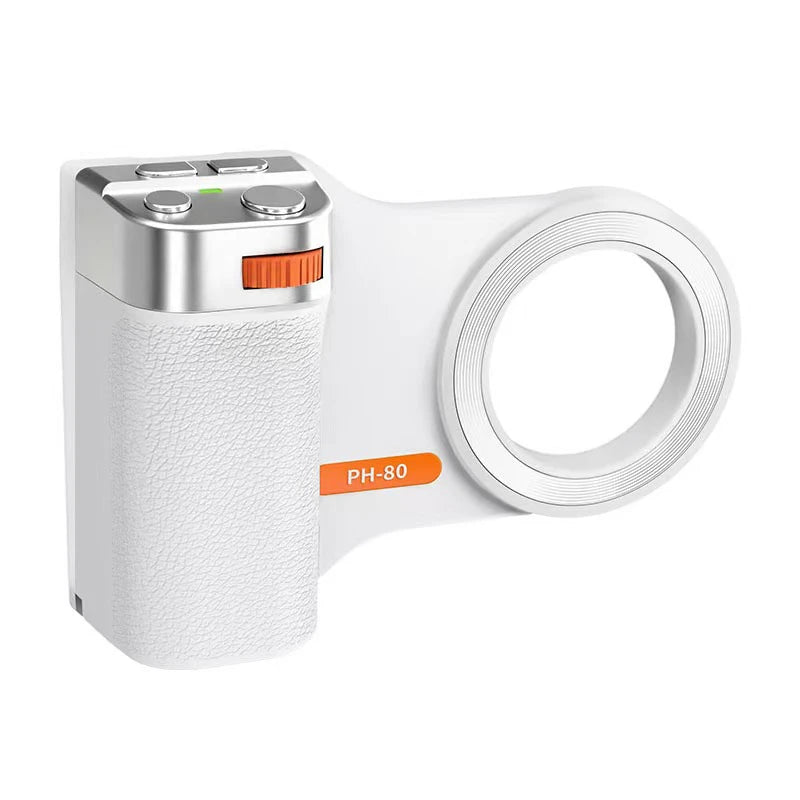 iPhone Kamera-Griff mit Zoomtaste und Bluetooth-Auslöser