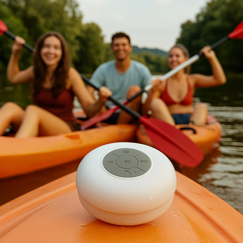 Wasserdichter Bluetooth Lautsprecher Dusche | Kabellos mit Saugnapf & Stereo Sound