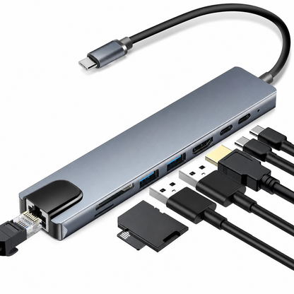 USB-C Dockingstation 8-in-1, Produktansicht