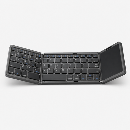 Faltbare Bluetooth-Tastatur mit Touchpad für iPad und Smartphone