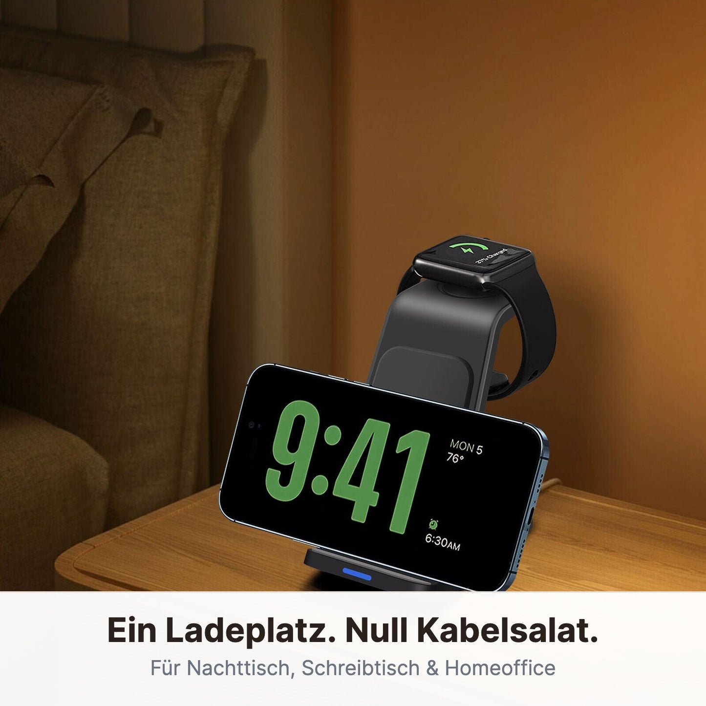 Ein Ladeplatz statt Kabelsalat – Ladestation für Nachttisch, Schreibtisch und Homeoffice